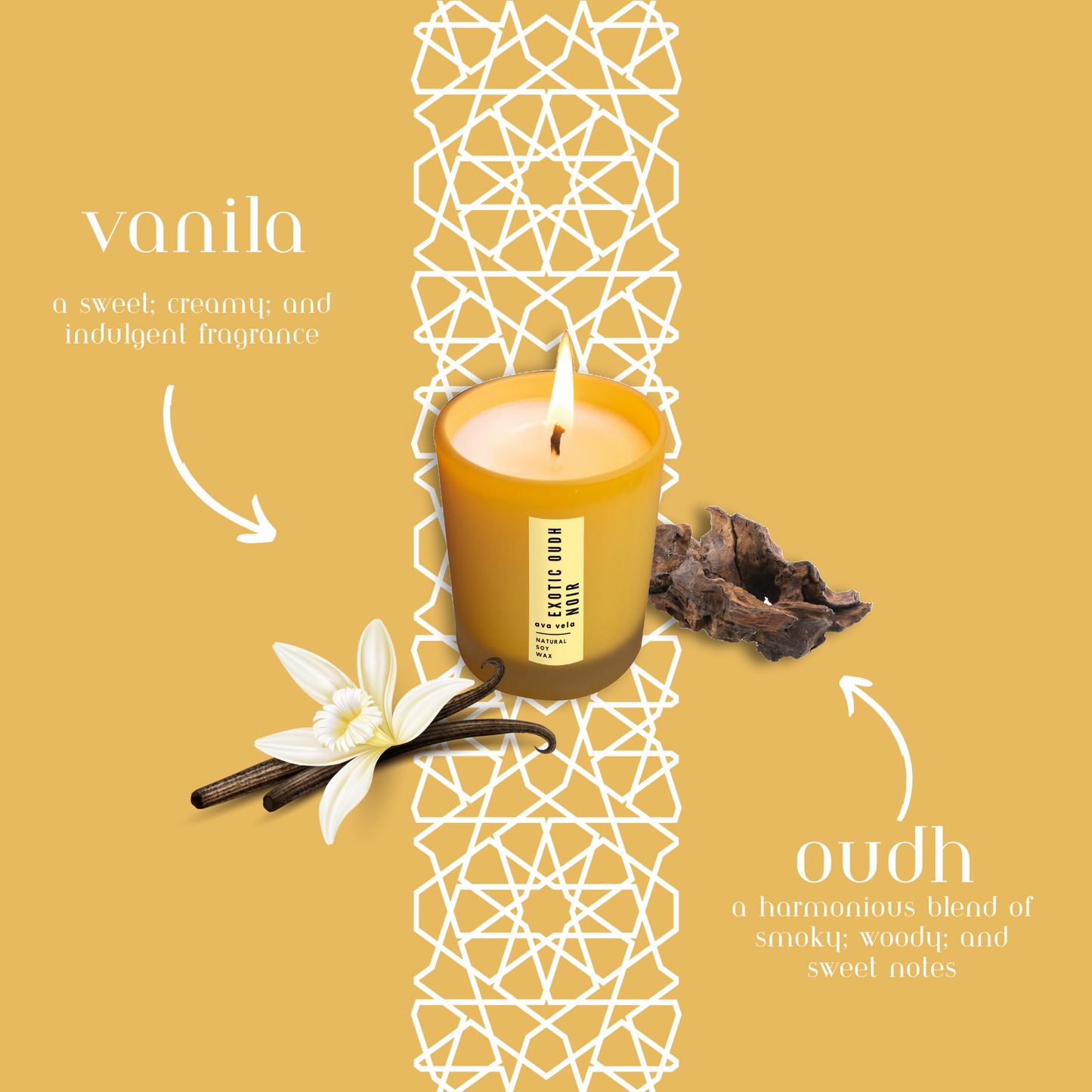 Exotic Oudh Noir - Shot Jar Soy Wax Scented Candle 14 hours Burn Time
