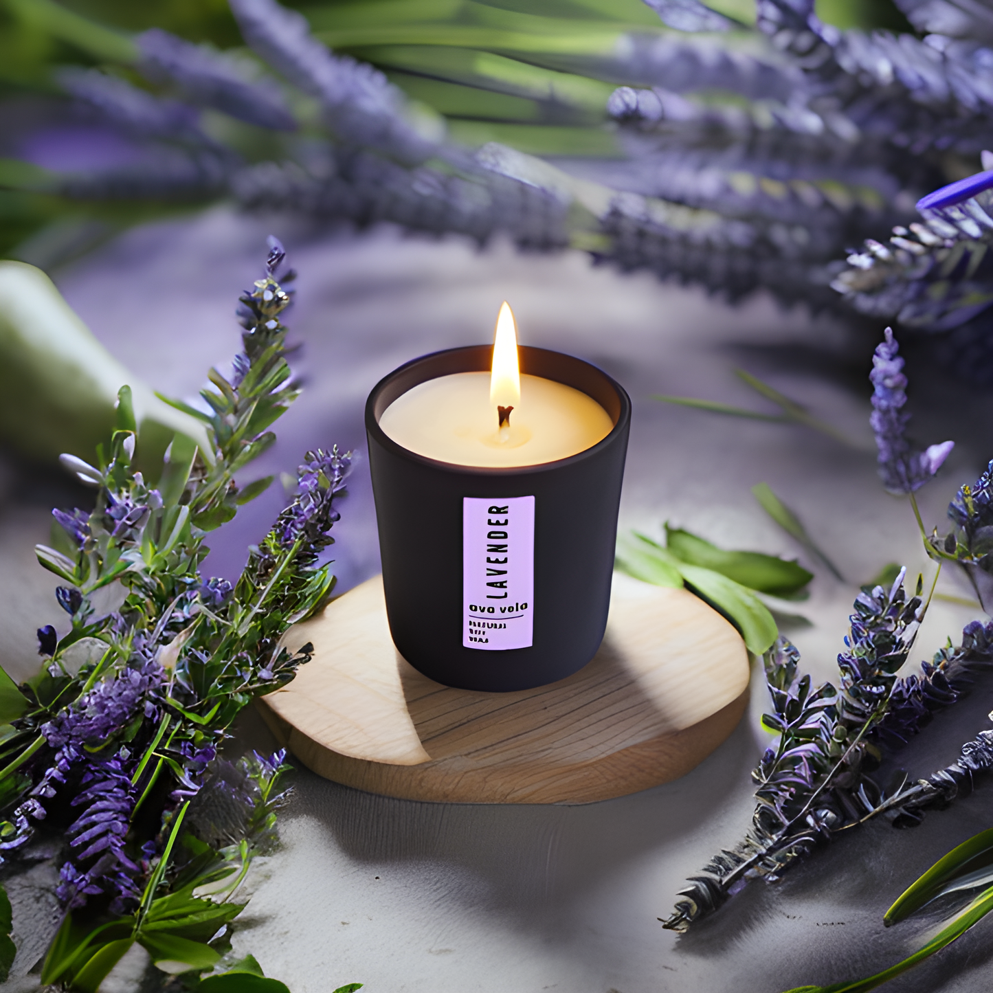 Shot Jar Lavender Soy Wax Scented Candle 14 Hours Burn Time