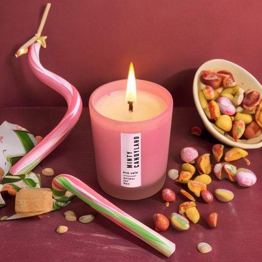 Minty Candy Cane - Shot Jar Soy Wax Scented Candle 14 hours Burn Time