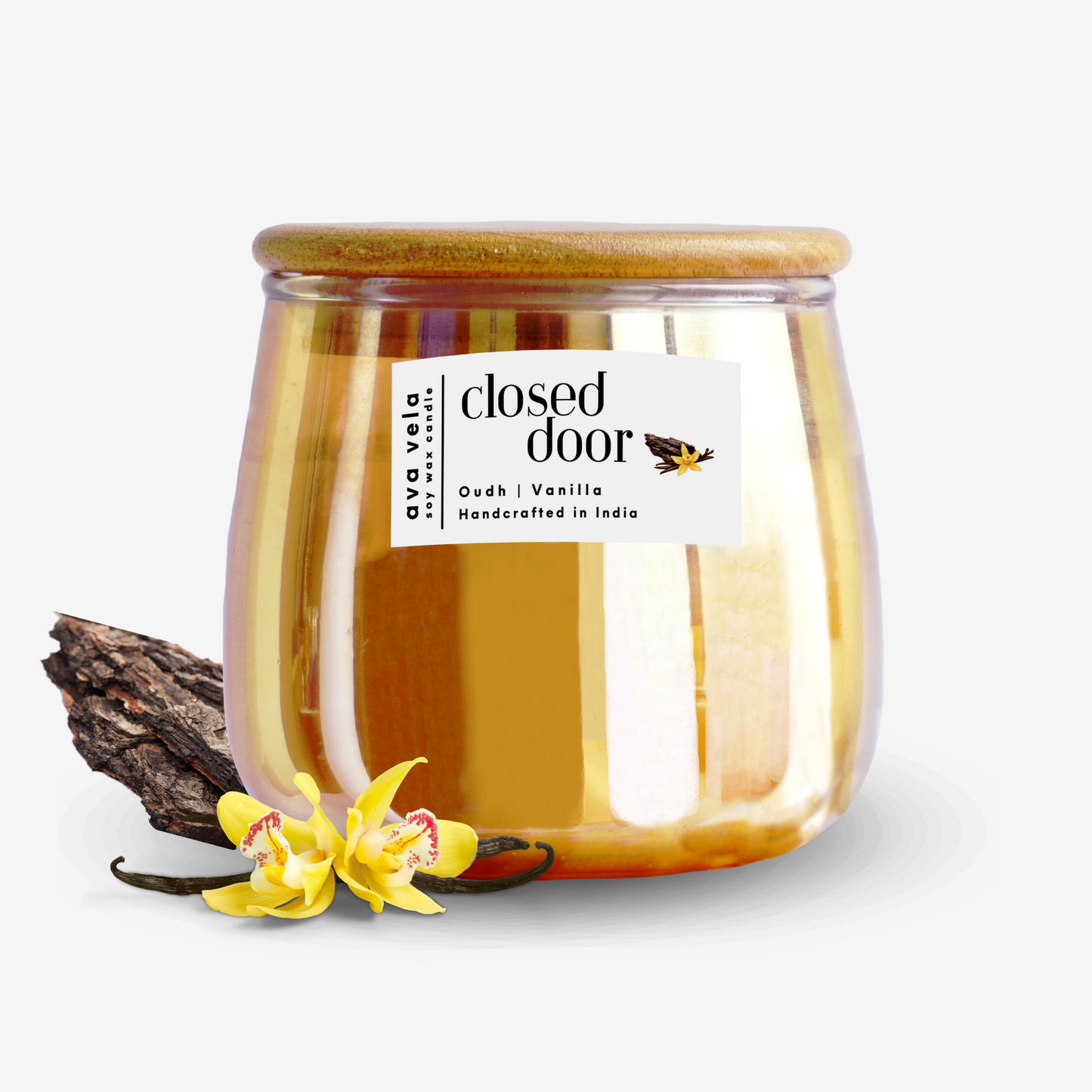 Closed Door (Oudh + Vanilla) Soy Wax Scented Candle 48 Hours Burn Time