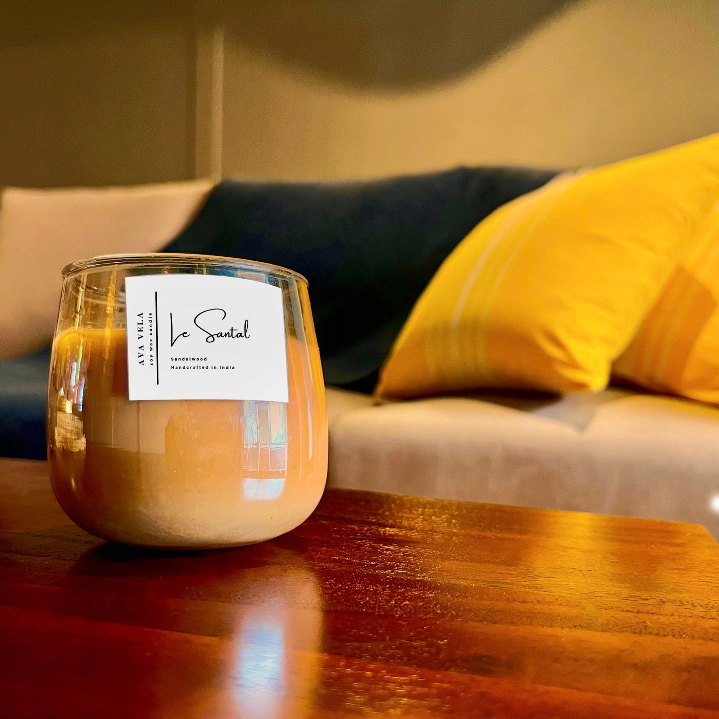 Le Santal (Sandalwood + Musk + Amber) Soy Wax Scented Candle 48 Hours Burn Time
