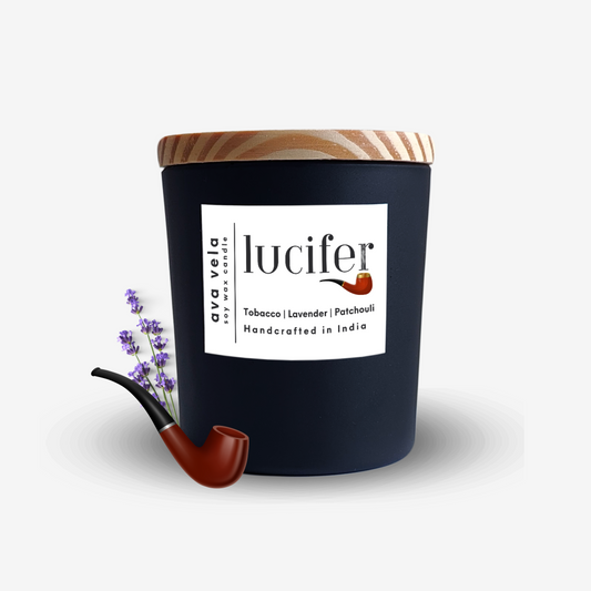 Lucifer (Lavender + Tobacco) Soy Wax Scented Candle 40 Hours Burn Time